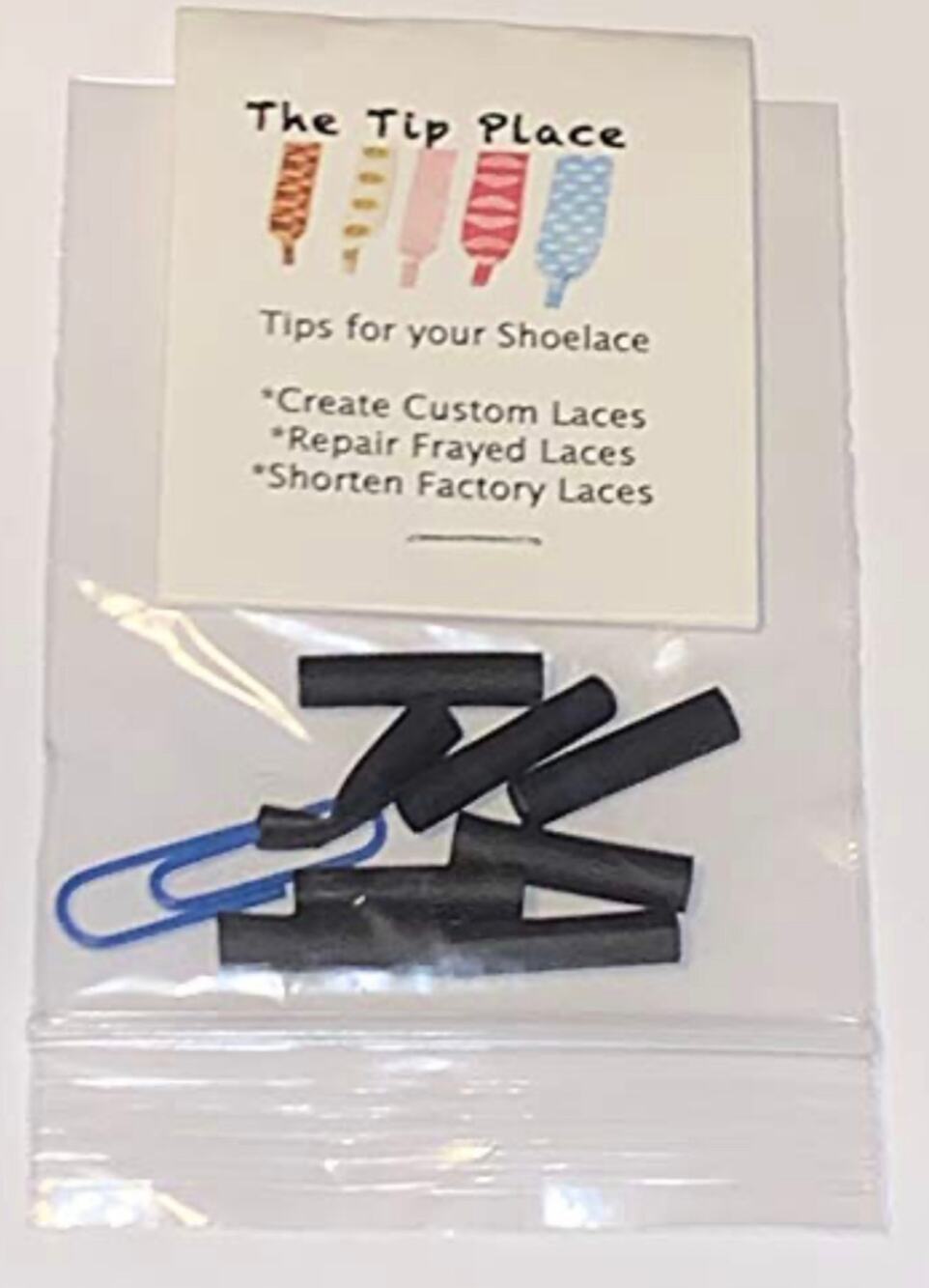 The tip of shoelace an aglet Replacement Black